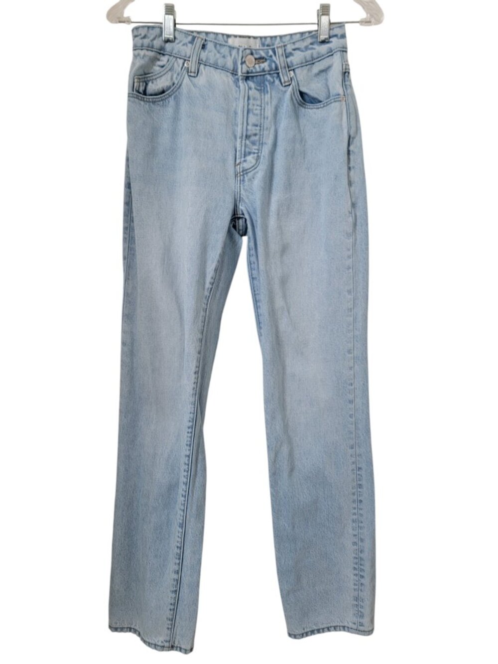 Rolla's Size 24 Classic Straight Jeans. Light Wash, Button Fly